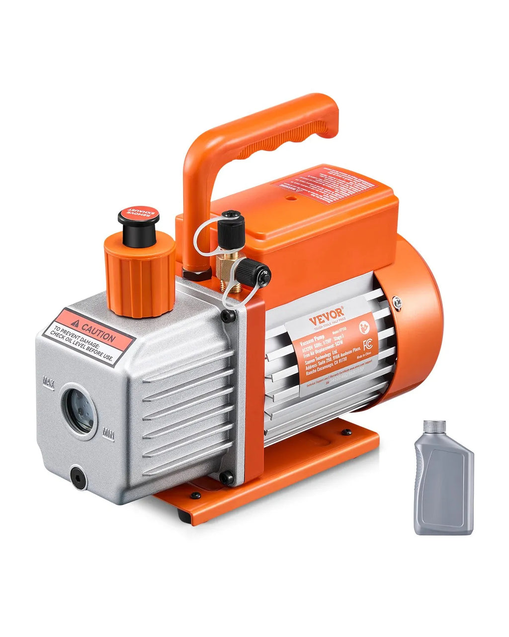 VEVOR Pompe à Vide Climatisation 141 L/min Pompe à Vide Frigoriste CVC 1 Étage 250 W
