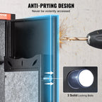 VEVOR Armoire à 5 Fusils, Coffre-Fort pour Armes à Feu 2 Façons de Verrouillage Empreinte Digitale et Clés