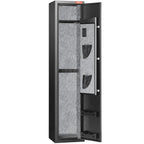VEVOR Armoire à 5 Fusils, Coffre-Fort pour Armes à Feu 2 Façons de Verrouillage Empreinte Digitale et Clés