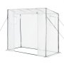 VEVOR Serre de Jardin à Toit Incliné 195x77x168 cm Bâche PE Porte Zippée