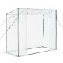 VEVOR Serre de Jardin à Toit Incliné 195x77x168 cm Bâche PE Porte Zippée