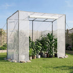 VEVOR Serre de Jardin à Toit Incliné 195x77x168 cm Bâche PE Porte Zippée