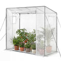 VEVOR Serre de Jardin à Toit Incliné 195x77x168 cm Bâche PE Porte Zippée