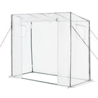VEVOR Serre de Jardin à Toit Incliné 195x77x168 cm Bâche PE Porte Zippée