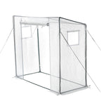 VEVOR Serre de Jardin à Toit Incliné 195x77x168 cm Bâche PE Porte Zippée