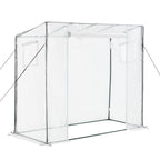 VEVOR Serre de Jardin à Toit Incliné 195x77x168 cm Bâche PE Porte Zippée
