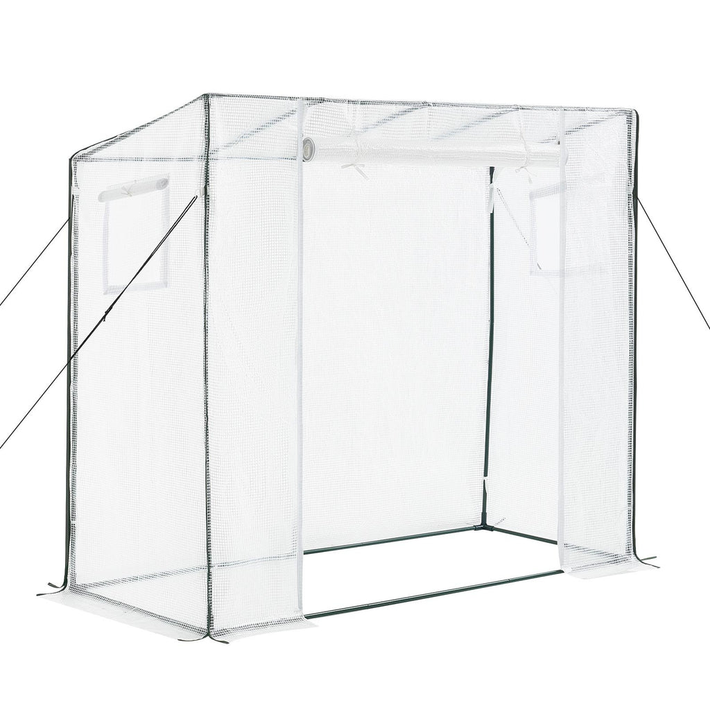 VEVOR Serre de Jardin à Toit Incliné 195x77x168 cm Bâche PE Porte Zippée