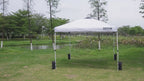 VEVOR Tonnelle Pop-up 304,8x304,8 cm Tonnelle Auvent Jardin Bâche Enduit Argenté PU 250D Sac à Roulettes Portable 4 Sacs Sable Abri Solaire Imperméable pour Plein Air, Plage, Fête, Camping, Gris Foncé