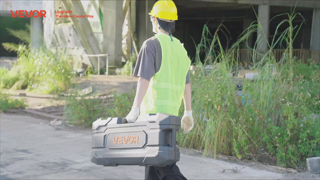 VEVOR Marteau Piqueur de Démolition 2800 W, Burineur Électrique 1200 BPM avec 3 Burins