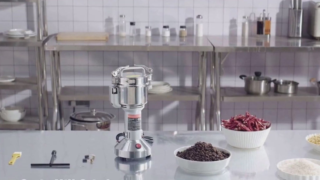 VEVOR Moulin à Épices Électrique 150 g, Broyeur à Grains Commercial 850 W Haute Vitesse