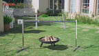 VEVOR Barbecue à Charbon Chargeant 60 kg, Barbecue Rôtissoire avec Roues Kit Tournebroche 38 W